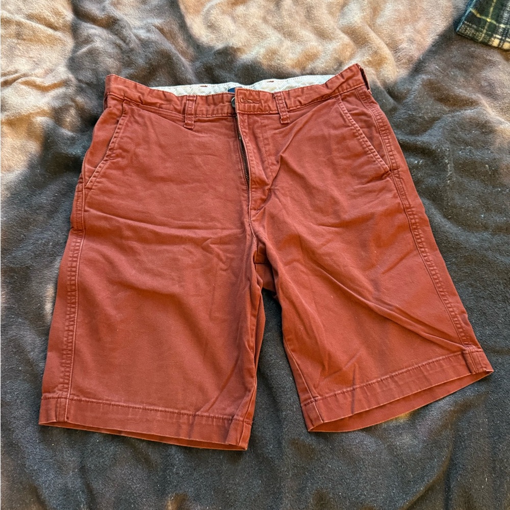 George Men's Brick Red Flat Front Shorts